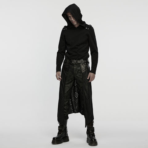 Punk tattered knitted Kilt