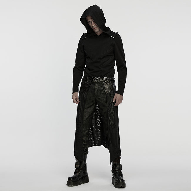 Punk tattered knitted Kilt