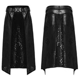 Punk tattered knitted Kilt
