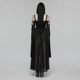 Goth off shoulder V-neck dress