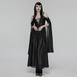 Goth off shoulder V-neck dress