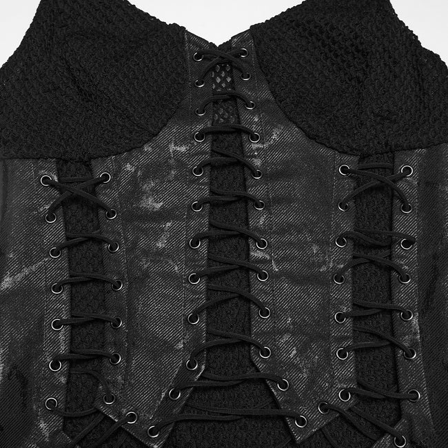 Punk Fish Scale Mesh Dress