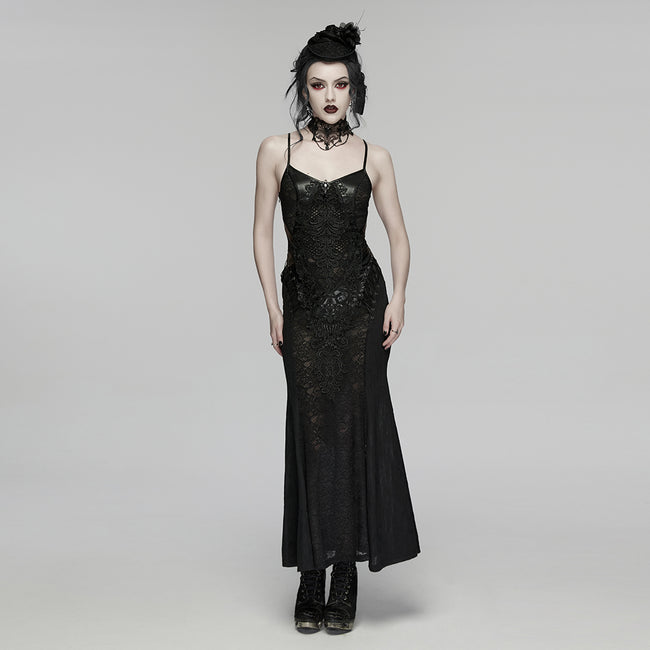 Goth Decal Visual Slip Dress