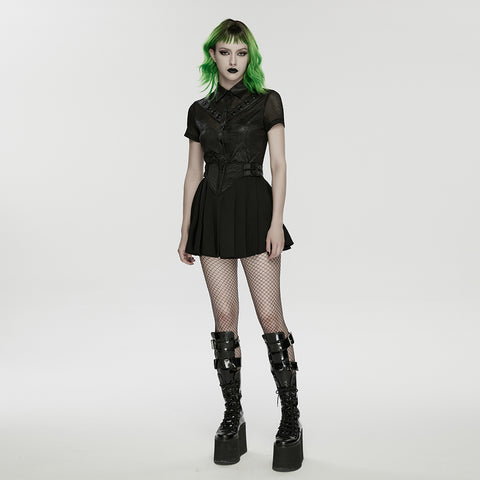 2026 Cyberpunk pleated skirt