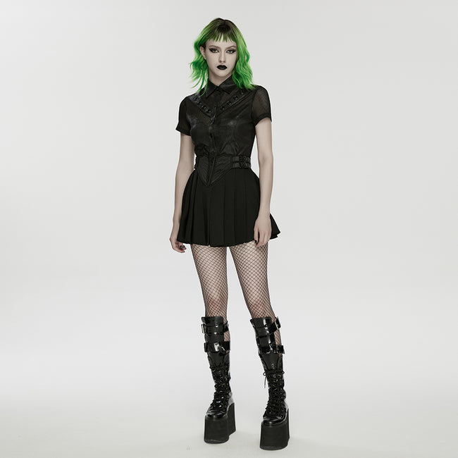2026 Cyberpunk pleated skirt