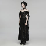 Goth layered slip dress