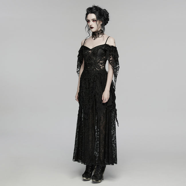 Goth layered slip dress