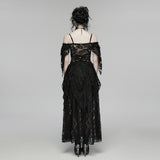 Goth layered slip dress