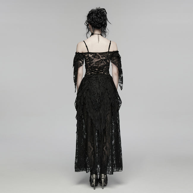 Goth layered slip dress