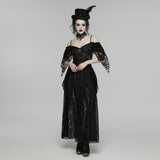Goth layered slip dress