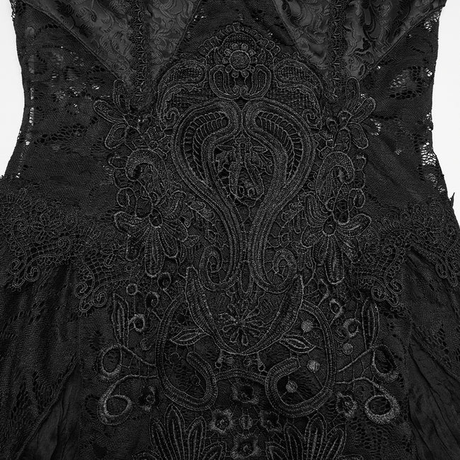 Goth layered slip dress