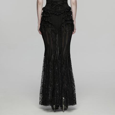 Goth Romantic Lace Layered Skirt