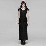 2-in-1 Elegant Gothic Nun Maxi Dress