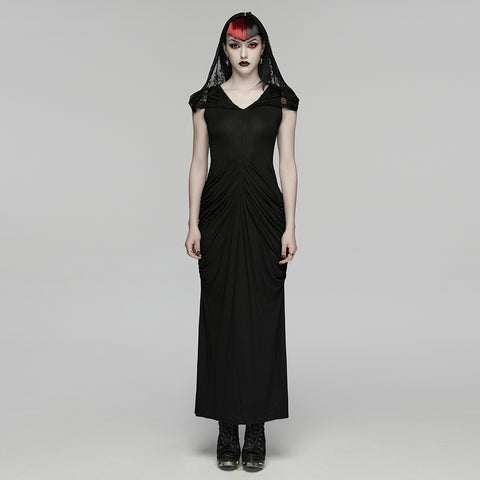 2-in-1 Elegant Gothic Nun Maxi Dress