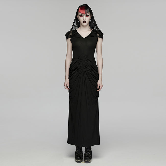 2-in-1 Elegant Gothic Nun Maxi Dress