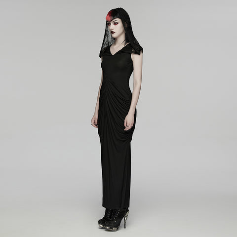 2-in-1 Elegant Gothic Nun Maxi Dress