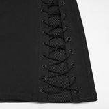 Cyberpunk asymmetrical bodycon skirt