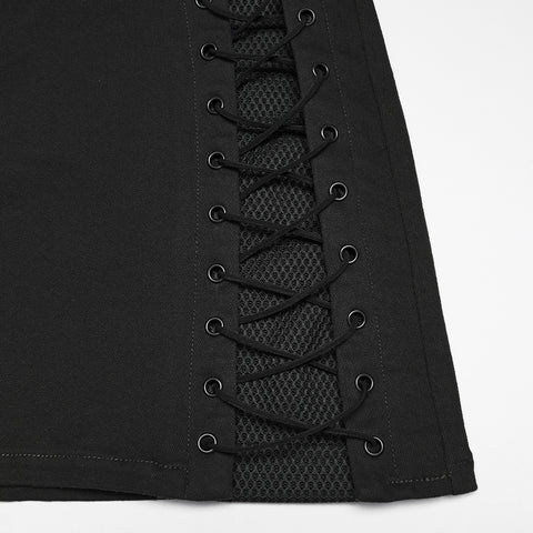 Cyberpunk asymmetrical bodycon skirt