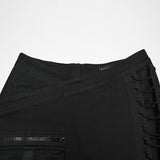 Cyberpunk asymmetrical bodycon skirt