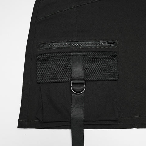 Cyberpunk asymmetrical bodycon skirt