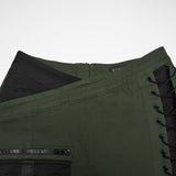 Cyberpunk asymmetrical bodycon skirt
