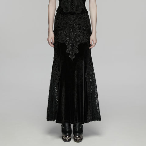 Goth Embroidered Skirt