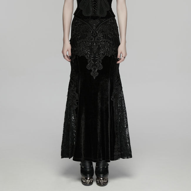 Goth Embroidered Skirt