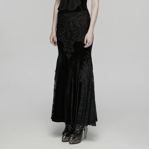 Goth Embroidered Skirt