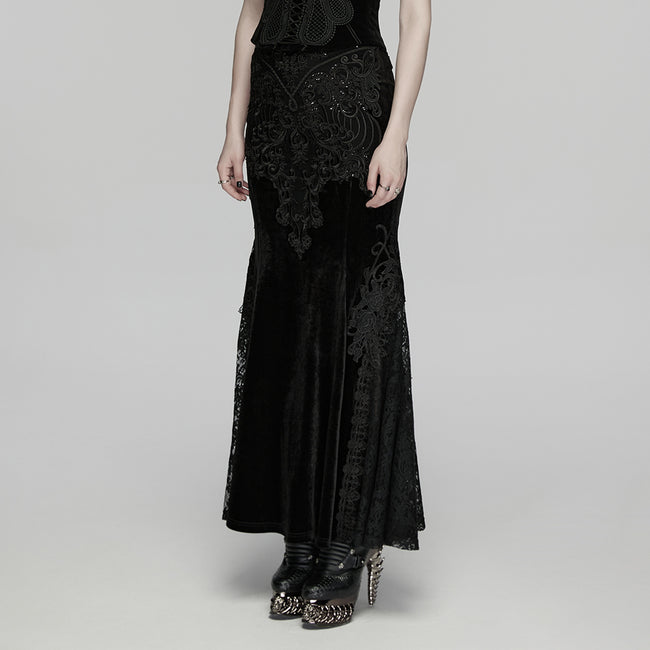 Goth Embroidered Skirt