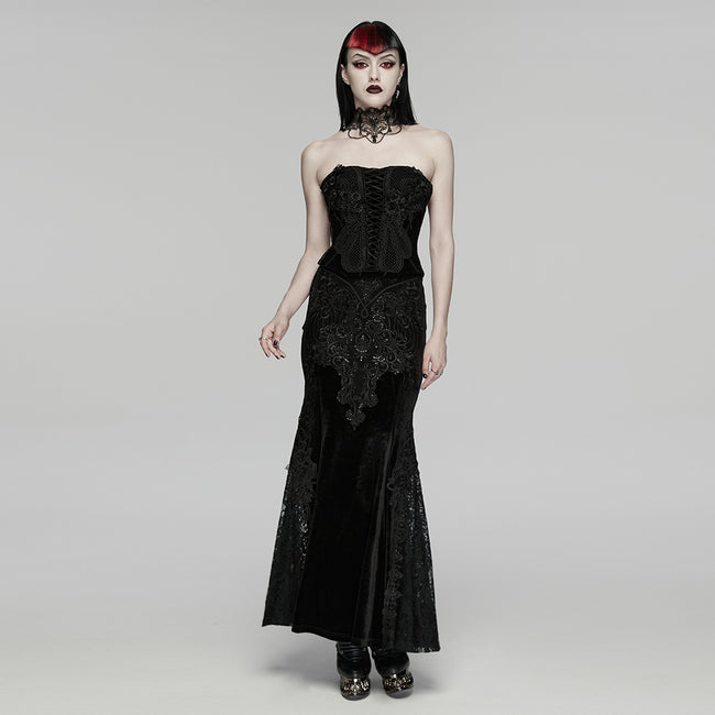 Goth Embroidered Skirt