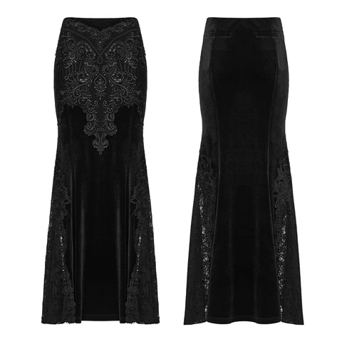 Goth Embroidered Skirt