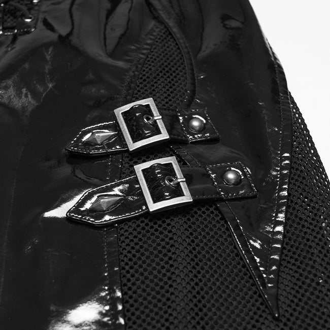 Punk patent leather dress