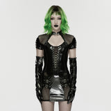 Punk patent leather dress