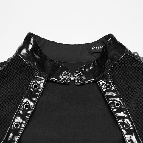 Punk patent leather dress