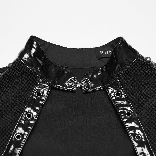 Punk patent leather dress