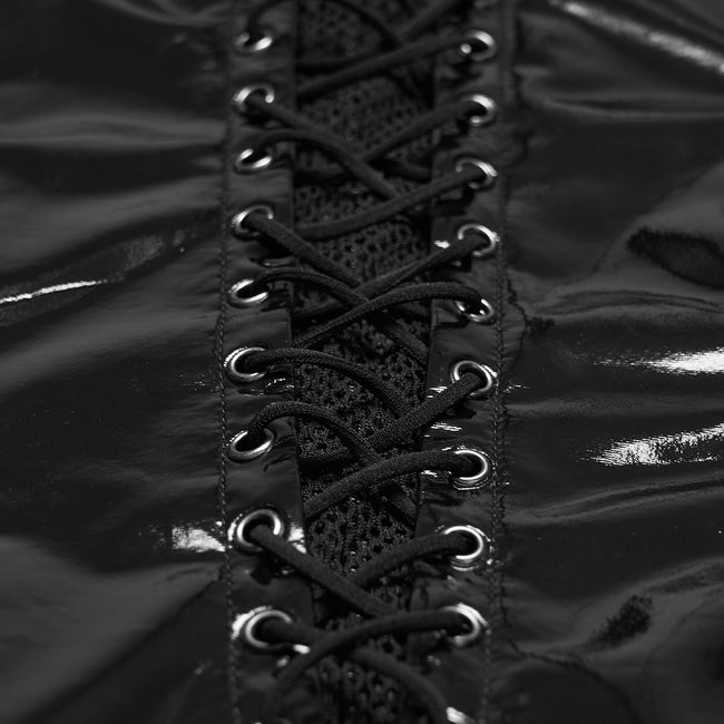 Punk patent leather dress