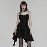 Goth embroidered slip dress