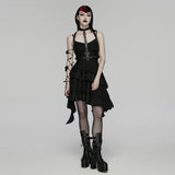 Goth embroidered slip dress
