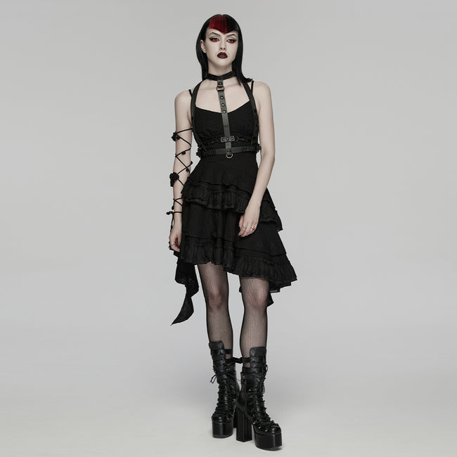 Goth embroidered slip dress