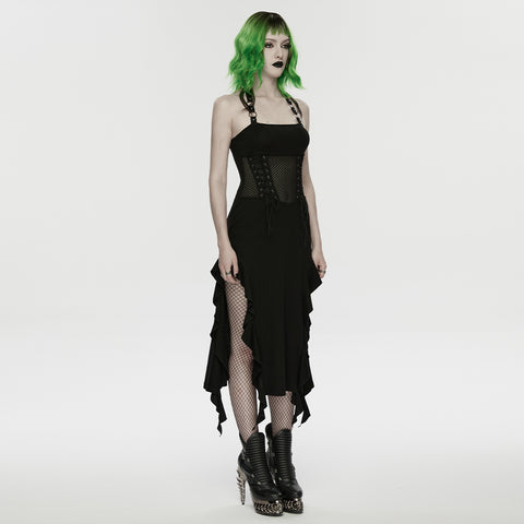 Punk halter neck dress