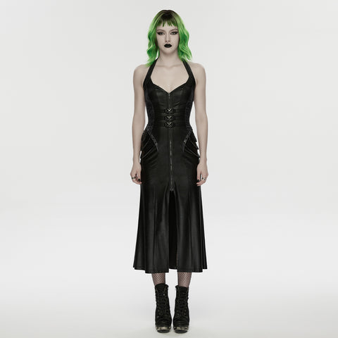 2026 Cyberpunk leather dress