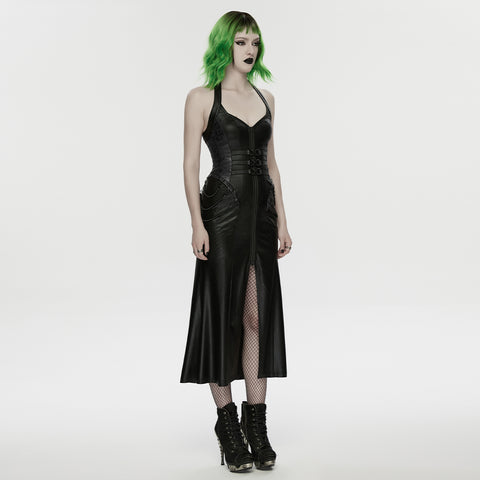 2026 Cyberpunk leather dress