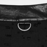 Punk irregular denim men's skirt
