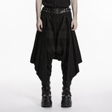 Punk irregular denim men's skirt