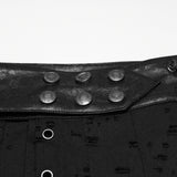 Punk irregular denim men's skirt