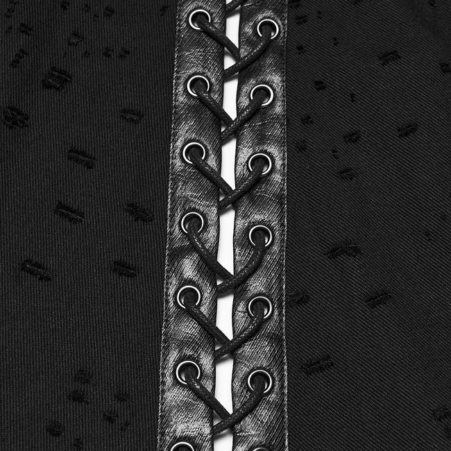Punk irregular denim men's skirt