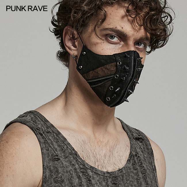 Punk hardcore spike face mask