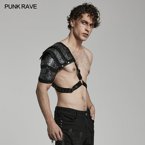 Goth man shoulder armor