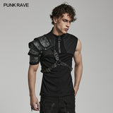 Goth man shoulder armor