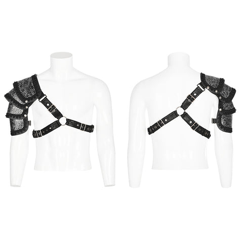 Goth man shoulder armor